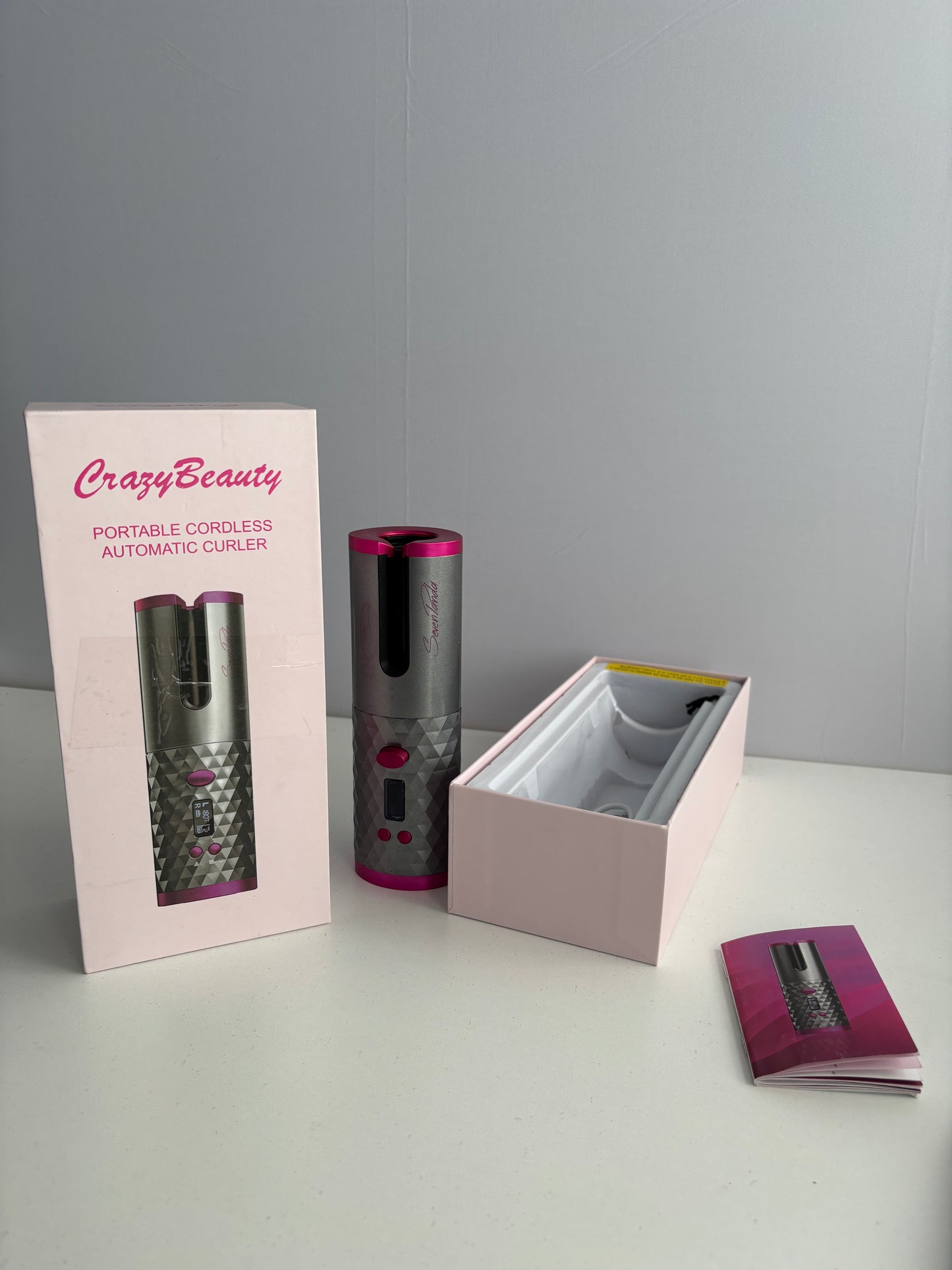 Bezprzewodowa Lokówka Automatyczna CrazyBeauty – Przenośna – LCD – Nowa