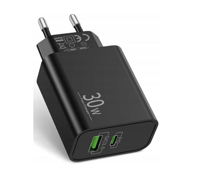 SZYBKA ŁADOWARKA KOSTKA DO ŁADOWANIA 30W USB C 2 PORTY zestaw 2 sztuk