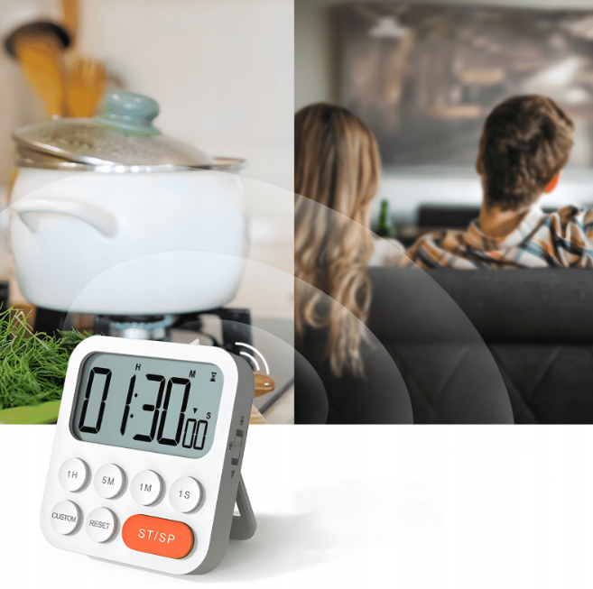 MINUTNIK KUCHENNY NA MAGNES STOPER TIMER LCD CZASOMIERZ ELEKTRONICZNY