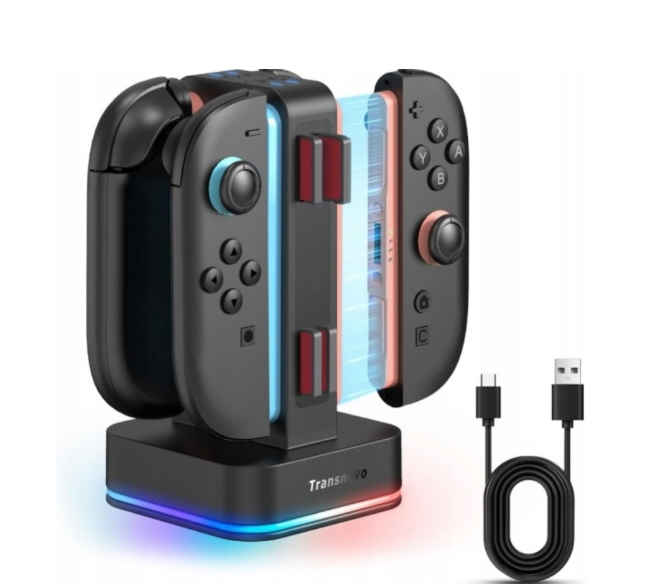 Stacja ładowania do 4x Joy-Con Nintendo Switch 2 NS2 z podświetleniem RGB