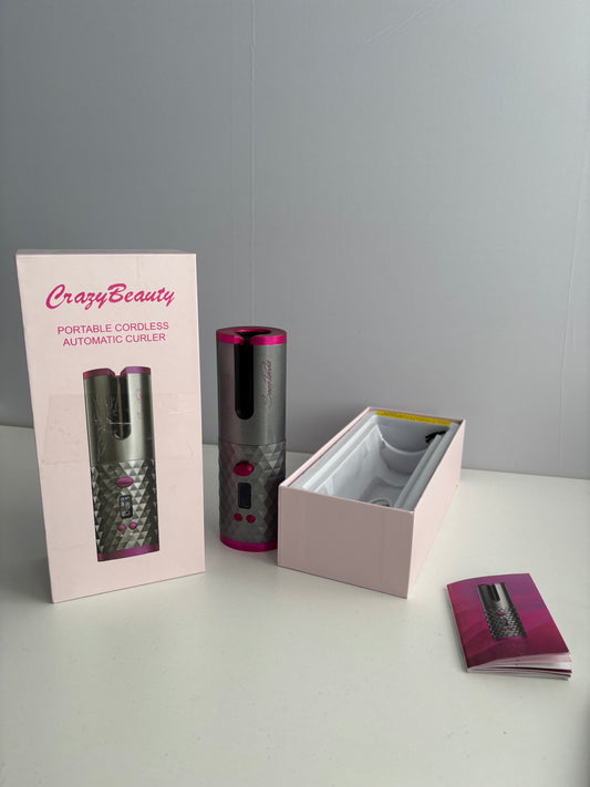 Bezprzewodowa Lokówka Automatyczna CrazyBeauty – Przenośna – LCD – Nowa
