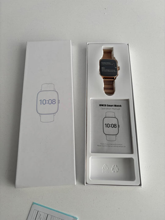 ✨ Elegancki Smartwatch IDW28 – Rose Gold
