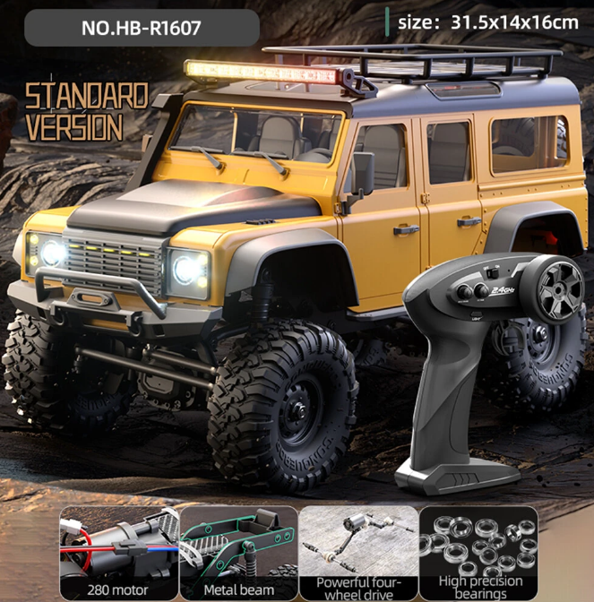 HB TOYS RTR 1/16 2.4G 4WD Samochód Pełnopropcjonalny LED Światło Off-Road