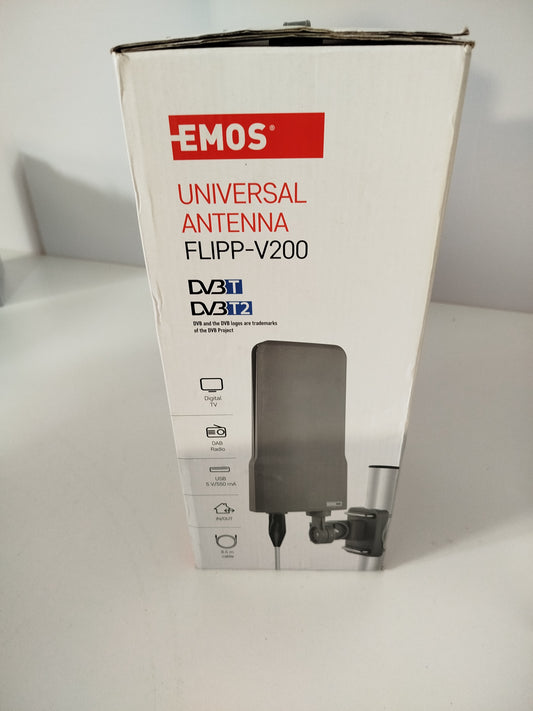 Antena Uniwersalna EMOS FLIPP-V200 – DVB-T2 – 4K – LTE Filter