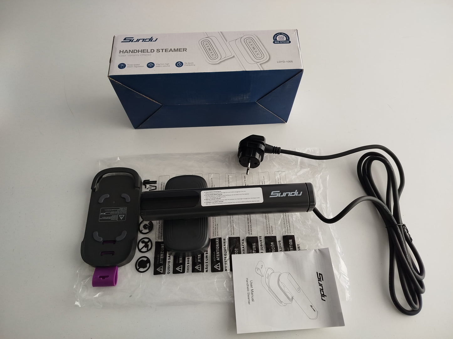 Parownica do Ubrań Sundu Handheld Steamer – Mocna – 3 Tryby Pary