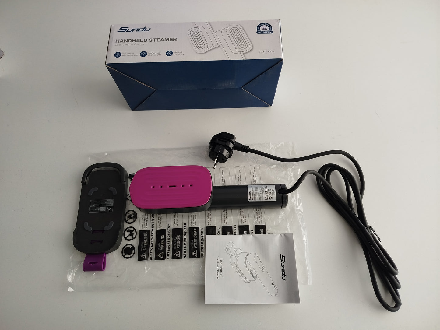 Parownica do Ubrań Sundu Handheld Steamer – Mocna – 3 Tryby Pary