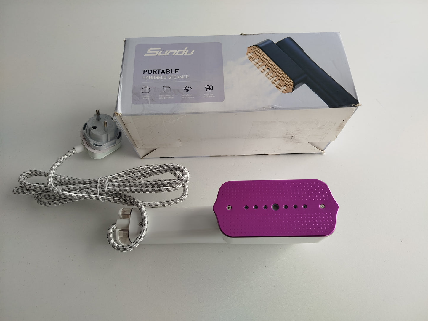 Parownica do Ubrań Sundu Portable Steamer – Biało-Fioletowa – Mocna