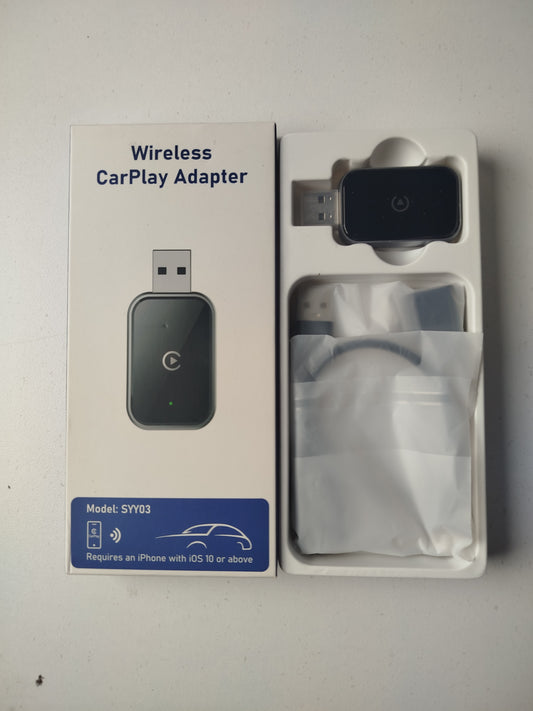 Adapter Wireless CarPlay SYY03 | Zamień CarPlay Przewodowy na Bezprzewodowy | iPhone iOS 10+