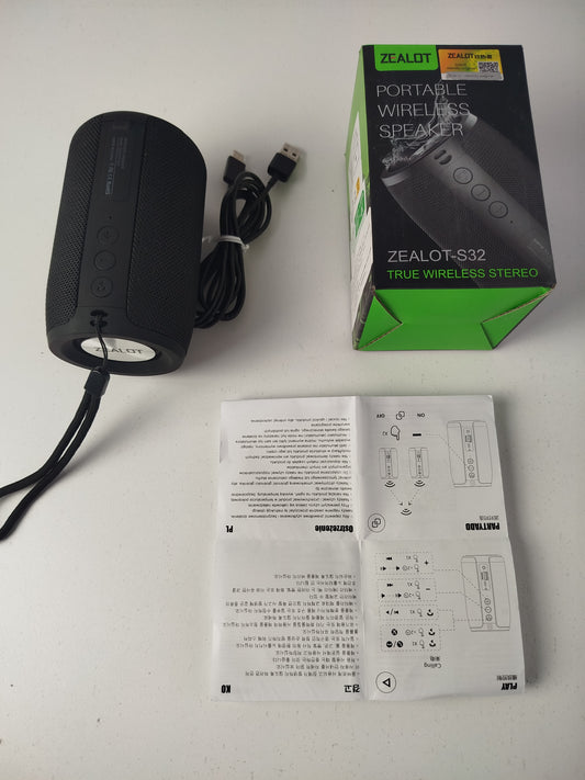 Głośnik Bezprzewodowy Bluetooth Zealot S32 – Mocny Bas i Funkcja TWS