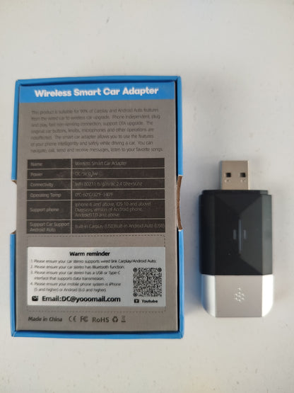 Adapter Bezprzewodowy RC22 – CarPlay i Android Auto bez kabli!