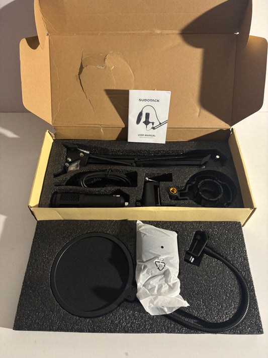 🎙️ Profesjonalny Zestaw Mikrofonowy – USB Condenser