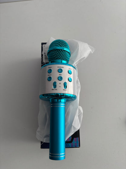 Bezprzewodowy Mikrofon Karaoke Bluetooth 4w1 – Z Głośnikiem i Efektami! 🎤🎶