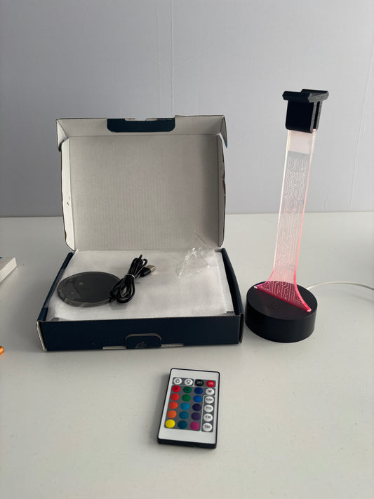 Gamingowy Stojak na Słuchawki RGB – Podświetlenie LED + Pilot!