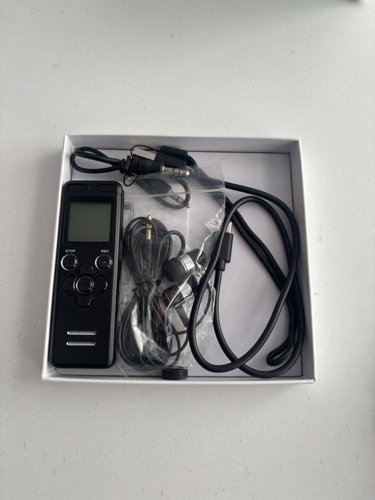 Cyfrowy Dyktafon Przenośny – Nagrywanie Stereo Hi-Fi + Odtwarzacz MP3