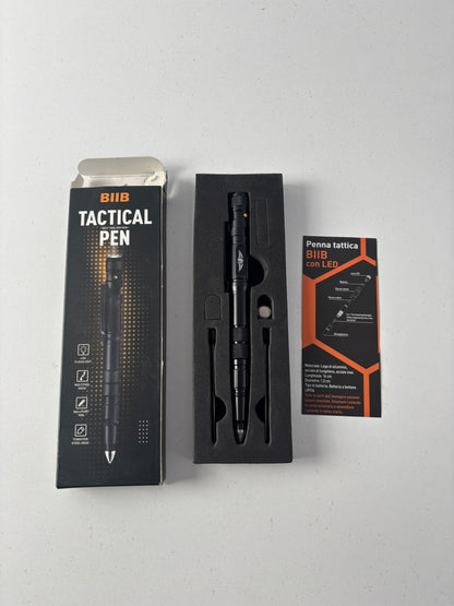Długopis Taktyczny BIIB – Multitool Survivalowy z LED