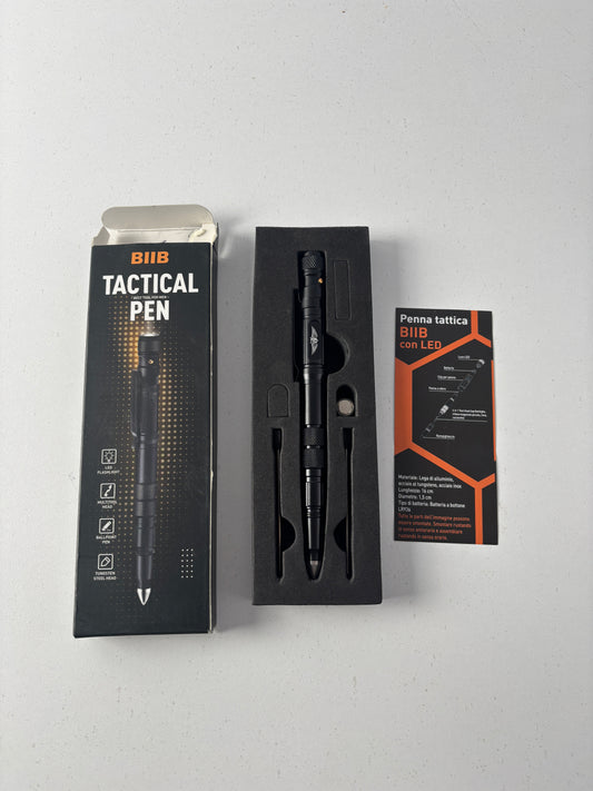 Długopis Taktyczny BIIB – Multitool Survivalowy z LED