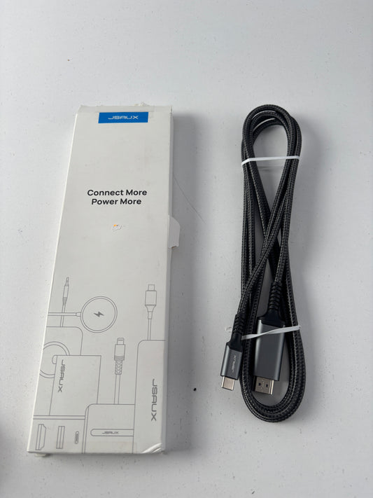 Kabel USB-C do DisplayPort JSAUX – 4K@60Hz / 2K@165Hz – Premium Nylon
