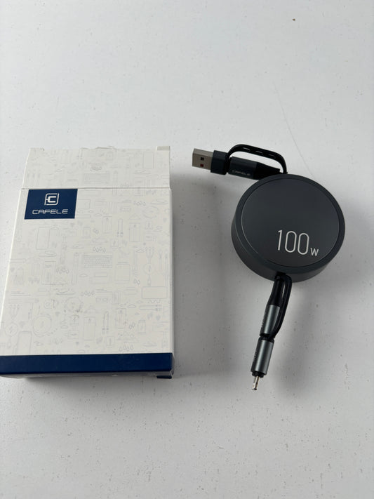 Zwijany Kabel 3-w-1 CAFELE 100W – USB-C / Lightning / Micro USB