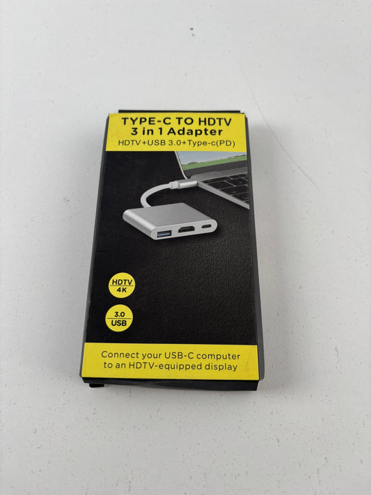 Adapter 3-w-1 USB-C do HDMI (4K) + USB 3.0 + USB-C PD