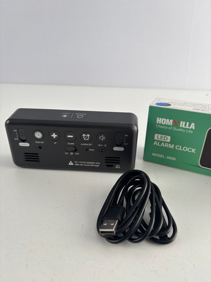 Elegancki Budzik LED Homvilla 8808 – Styl i Funkcjonalność w Jednym