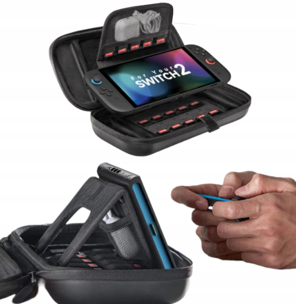 Przenośne Etui Futerał Obudowa JSAUX do NINTENDO SWITCH 2 - Kieszeń na gry