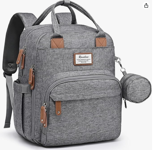 RUVALINO Plecak do przewijania dla niemowląt LIGHT GREY