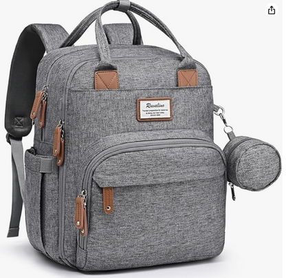 RUVALINO Plecak do przewijania dla niemowląt LIGHT GREY