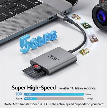 Acer ODK4G0 Czytnik Kart SD microSD USB-C 2w1 UHS-I