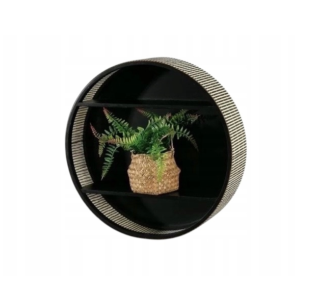 Półka okrągła bambusowa 38cm boho