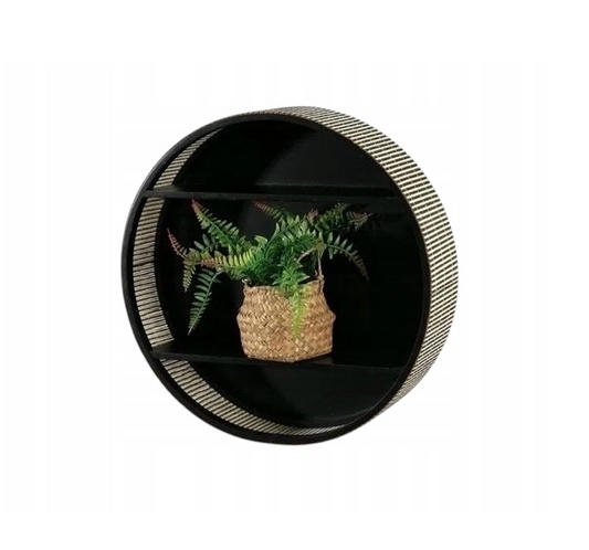 Półka okrągła bambusowa 38cm boho
