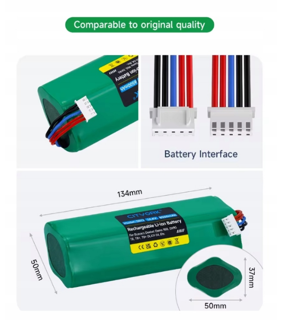 CITYYORK Bateria 14,4V 6500mAh do Ecovacs Deebot Yeedi Vac 2 Pro/Vac 2/Vac