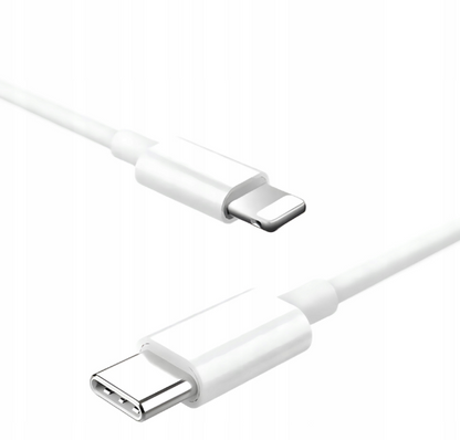 Kabel USB-c - Apple Lightning 2 m biały + kostka do ładowania gratis