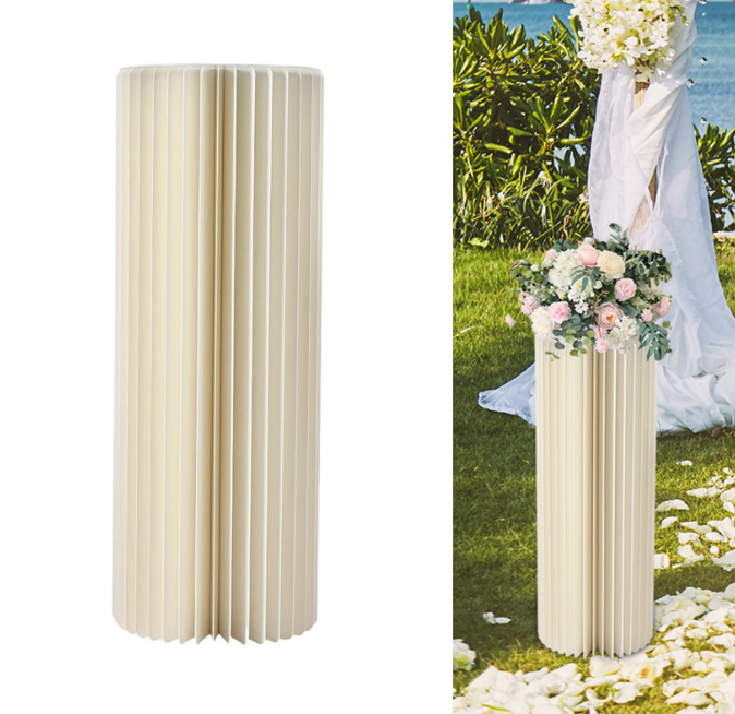 Cylinder Stojak na Cokole Kartonowa Kolumna Okrągły Dekoracyjny Tort 80cm
