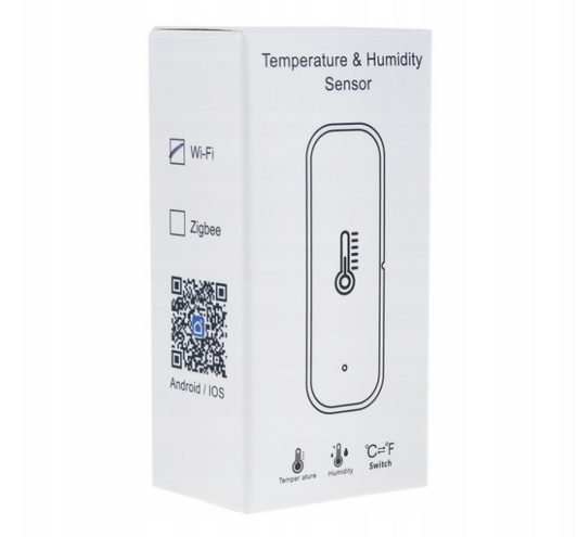 CZUJNIK WILGOTNOŚCI TEMPERATURY TERMOMETR HIGROMETR WIFI MONITORING