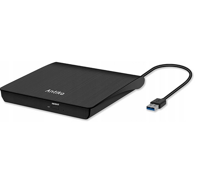 ZEWNĘTRZNY NAPĘD CD DVD ANTIKA PRZENOŚNY USB 3.0 CZARNY