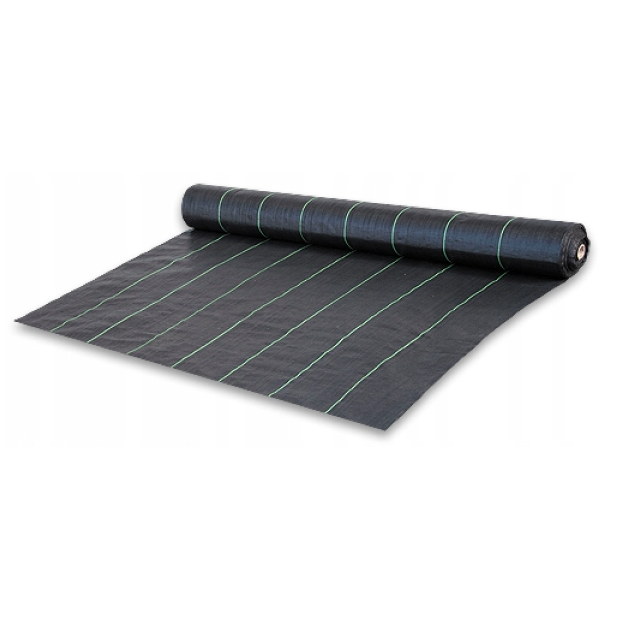 AGROTKANINA CZARNA 2mx10m MATA NA CHWASTY POD KORĘ ZRĘBKI KAMIENIE 70g +UV