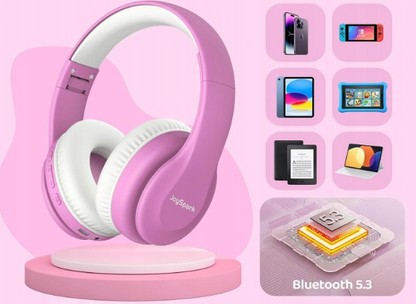 SŁUCHAWKI NAUSZNE DLA DZIECI BLUETOOTH 5.3 JOYSPARK Z LIMITEM GŁOŚNOŚCI