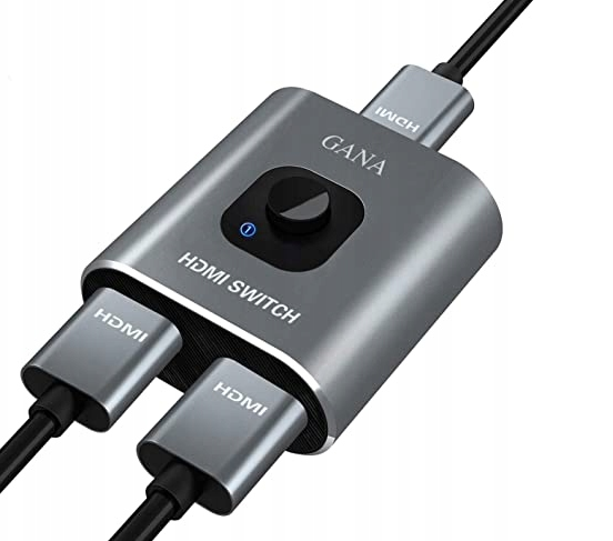 SWITCH PRZEŁĄCZNIK HDMI GANA BI-HDMI SREBRNY