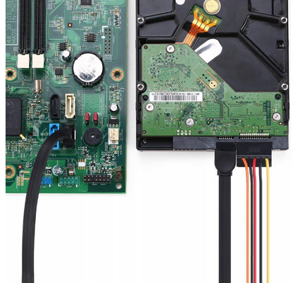 ZESTAW ADAPTERÓW KABEL KĄTOWY 90 SATA III - SATA III 3 6GB/S 40 CM 3 SZTUKI