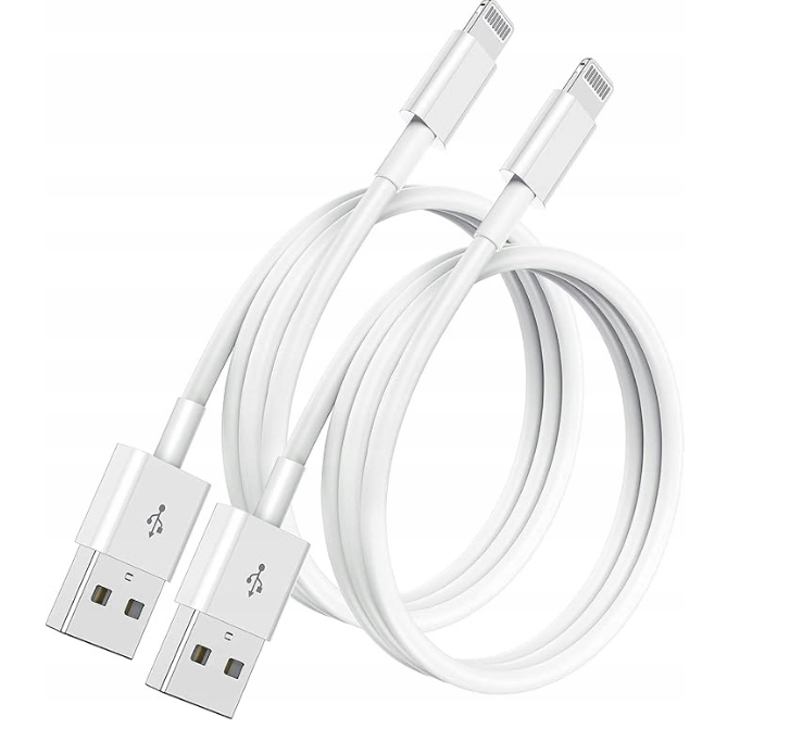 2X KABEL APPLE USB DO LIGHTNING 2 METRY SZYBKIE ŁADOWANIE BIAŁY