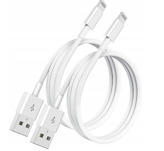 2X KABEL APPLE USB DO LIGHTNING 2 METRY SZYBKIE ŁADOWANIE BIAŁY