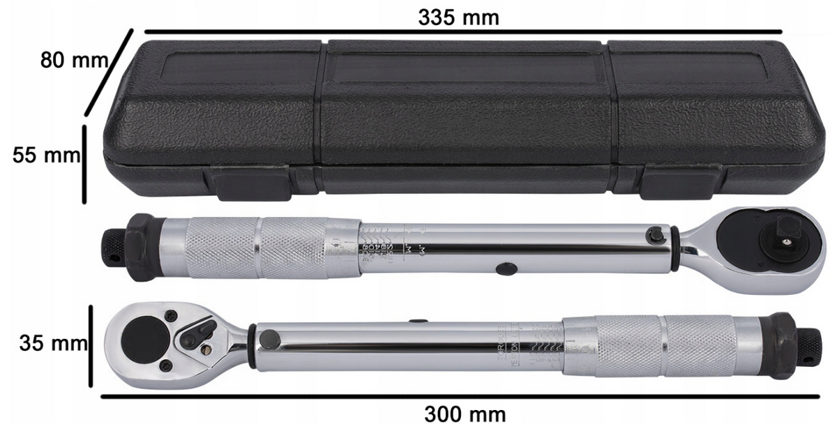 KLUCZ DYNAMOMETRYCZNY Z BLOKADĄ 3/8" 19-110nm DO KÓŁ + ETUI