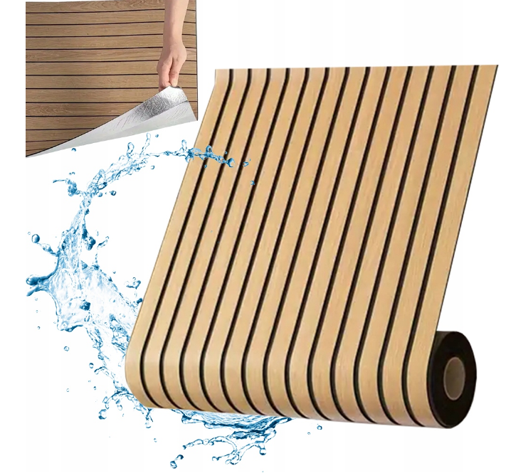 Tapeta Lamele Samoprzylepna Pvc Panele Imitacja Dekor Deski Ścienne40x300cm