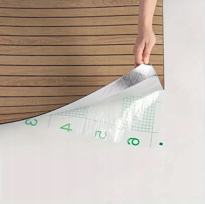 Tapeta Lamele Samoprzylepna Pvc Panele Imitacja Dekor Deski Ścienne40x300cm