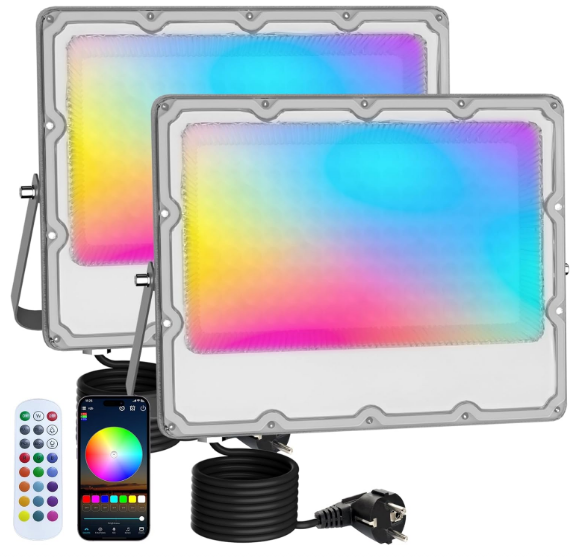 reflektor halogen LED RGB 50W Zestaw 2szt sterowanie aplikacją bez pilota
