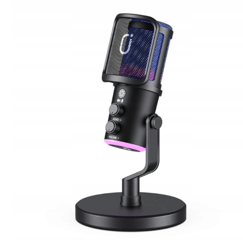 Gamingowy mikrofon RGB do streamingu podcastów gry nagrywanie USB