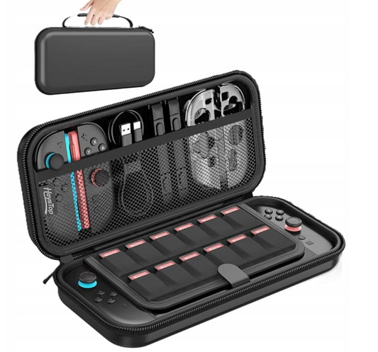 Etui Ochronne do Nintendo Switch 2 HEYSTOP CZARNE ELEGANCKIE
