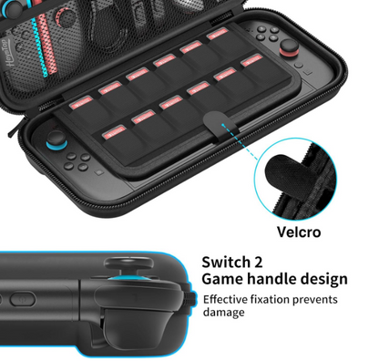 Etui Ochronne do Nintendo Switch 2 HEYSTOP CZARNE ELEGANCKIE