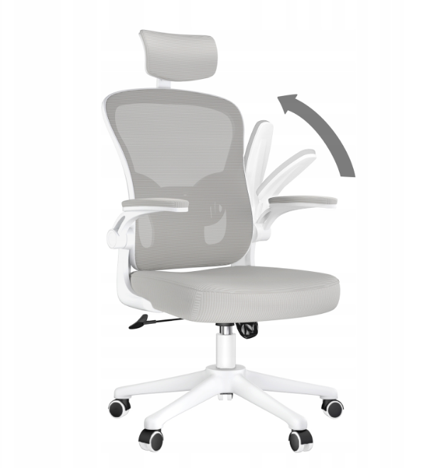 Regulowane krzesło biurowe z zagłówkiem - ergonomiczna kontrola kąta