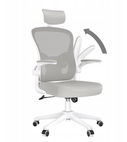 Regulowane krzesło biurowe z zagłówkiem - ergonomiczna kontrola kąta